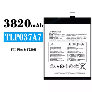 Originele accu TLP037A7 voor Alcatel TCL Plex/T780H