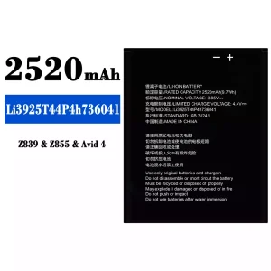 Originele accu Li3925T44P4h736041 voor ZTE Z839/Z855/Avid 4