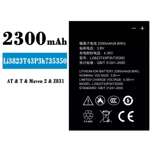 Originele accu Li3823T43P3h735350 voor ZTE N986 V976 N976 Q802T Z831