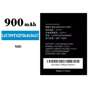 Originele accu Li3709T42P3h463657 voor ZTE N281