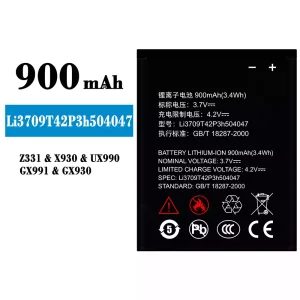 Originele accu Li3709T42P3h504047 voor ZTE Z331/X930/UX990/GX991/GX930