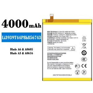 Originele accu Li3939T44P8h856743 voor ZTE Blade A6/A3