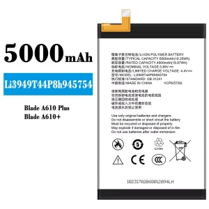 Originele accu Li3949T44P8h945754 voor ZTE Blade A610+/A610 PLUS