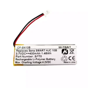 Vervangende accu voor Bluetooth-hoofdtelefoon Sena SMART HJC 10B,Sena Smart HJC 20B