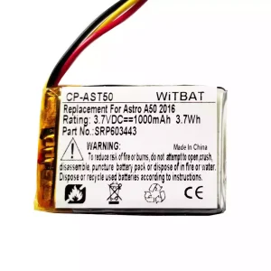 Vervangende accu voor Bluetooth-hoofdtelefoon Astro A50,Astro A20,Astro A38,HyperX Cloud Core Wireless