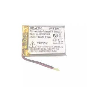 Vervangende accu voor Bluetooth-hoofdtelefoon Audio-Technica ATH-M50XBT2,ATHM50XBT,ATH-DSR9BT,ATH-DSR7BT,ATH-SR6BT,ATH-SR5BT,SR5BTBK,SR5BTWH,ATH-AR3BT