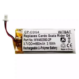 Vervangende accu voor Bluetooth-hoofdtelefoon Cardo Scala Rider G4,G9,G9X,Schuberth C3