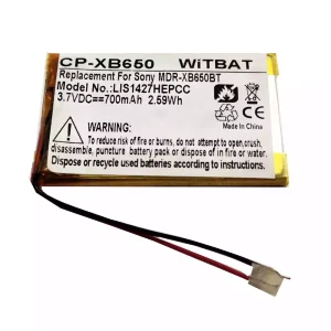 Vervangende accu voor Bluetooth-hoofdtelefoon Sony NW-A25, NW-A26, NW-A27, NWZ-E463, NWZ-E464, NWZ-S764