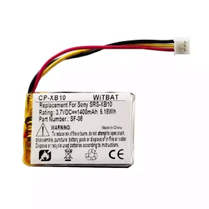 Vervangende accu voor Bluetooth-luidspreker Sony SRS-XB100,SRS-XB10,SRS-XB12,WH-L600,Logitech S100