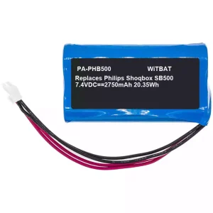 Vervangende accu voor Bluetooth-luidspreker Philips ShoqBox SB500