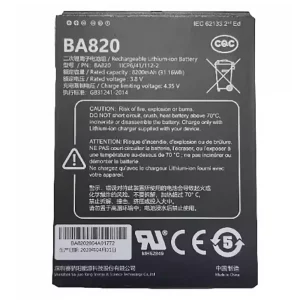 Accu voor GPS BA820 BA840